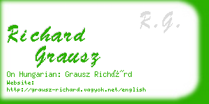 richard grausz business card